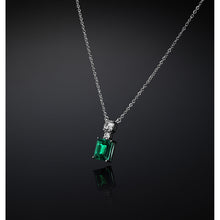 Load image into Gallery viewer, chiara ferragni emerald pendant emerald cut 38+4cm
