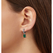 Load image into Gallery viewer, chiara ferragni emerald earrings emerald cut 7*5mm, size 10mm
