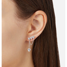 Load image into Gallery viewer, chiara ferragni silver heart earring arg925 with white cz
