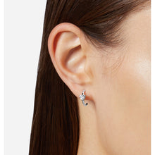 Load image into Gallery viewer, chiara ferragni silver heart earring arg925 with white cz 12mm
