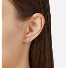 Load image into Gallery viewer, chiara ferragni silver heart studs earring arg925 with wh cz 8mm

