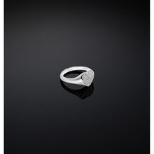 Load image into Gallery viewer, chiara ferragni silver heart ring arg925 with white cz m16
