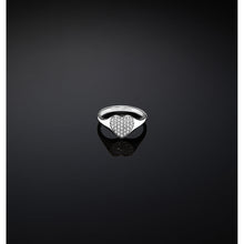 Load image into Gallery viewer, chiara ferragni silver heart ring arg925 with white cz m16
