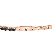 Load image into Gallery viewer, maserati jewels black, rose gold bracelet 22cm jewellery buckle
