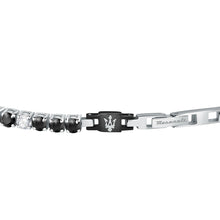 Load image into Gallery viewer, maserati jewels black / silver bracelet 22cm jewellery buckle
