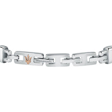 Load image into Gallery viewer, maserati jewels silver,rose gold, black bracelet 225mm jewellery buckle
