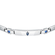 Load image into Gallery viewer, maserati jewels sapphire bracelet ip blu+lg blu gem. 18+3.5cm
