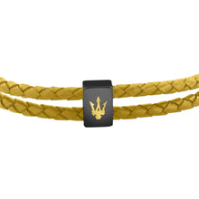 Load image into Gallery viewer, maserati jewels leather stainless steel bracelet dg+yg leather ye 38+3cm
