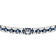 Load image into Gallery viewer, maserati jewels silver, blue, rose gold bracelet 210mm jewellery buckle
