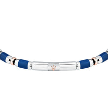 Load image into Gallery viewer, maserati jewels iconic bracelet blu agate &amp; ip rg 19+3cm

