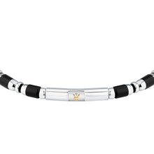 Load image into Gallery viewer, maserati jewels iconic bracelet blk agate &amp; ip yg 19+3cm
