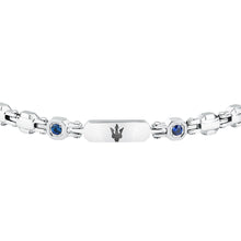 Load image into Gallery viewer, maserati jewels sapphire bracelet stainless steel black lg sap 18+3.5cm
