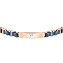 Load image into Gallery viewer, maserati jewels silver, rose gold, blue bracelet 22cm jewellery buckle
