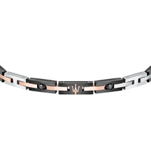 Load image into Gallery viewer, maserati jewels black, silver, rose gold bracelet 22cm jewellery buckle
