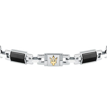 Load image into Gallery viewer, maserati jewels ceramic bracelet stainless steel gold plated ceramic black 18+3.5cm
