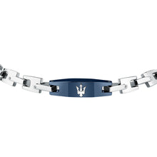 Load image into Gallery viewer, maserati jewels iconic bracelet stainless steel blue tag 19+3cm
