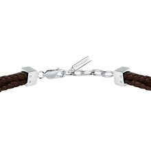 Load image into Gallery viewer, maserati jewels leather bracelet stainless steel rose gold plated recycled leather 19+3cm
