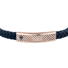 Load image into Gallery viewer, maserati jewels leather bracelet stainless steel rose gold plated+bu recycled leather 19+3.5cm
