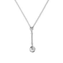 Load image into Gallery viewer, karen millen facet chain silver chain drop pendant
