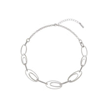 Load image into Gallery viewer, karen millen oval pave chain steel necklace
