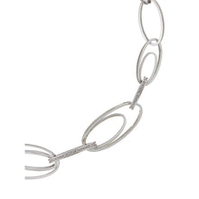 Load image into Gallery viewer, karen millen oval pave chain steel necklace
