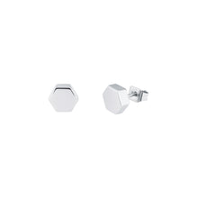 Load image into Gallery viewer, karen millen mosaic silver earrings
