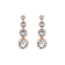 Load image into Gallery viewer, crystal flow rose gold drop earrings

