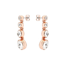 Load image into Gallery viewer, crystal flow rose gold drop earrings
