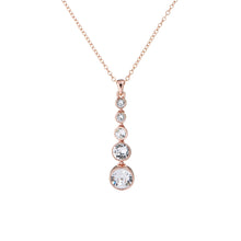 Load image into Gallery viewer, crystal flow rose gold pendant
