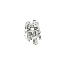 Load image into Gallery viewer, uno de 50 boy and girl 5mm key ring in metal mix coated in 15 micro silver.
