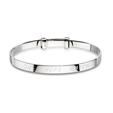 Load image into Gallery viewer, faith  plain love, hope &amp; faith christening bangle
