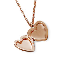 Load image into Gallery viewer, chrysos - rose gold plated heart locket

