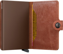 Load image into Gallery viewer, Miniwallet Vintage- Cognac Brown
