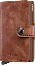 Load image into Gallery viewer, Miniwallet Vintage- Cognac Brown

