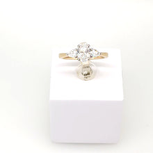 Load image into Gallery viewer, 9ct Yellow Gold Oval &amp; Pear Lab Diamond Engagement Ring
