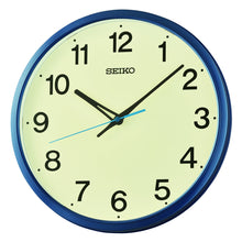 Load image into Gallery viewer, seiko quartz wall blue step second hand clock

