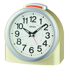 Load image into Gallery viewer, seiko quartz bedside gold ascending beep alarm light clock
