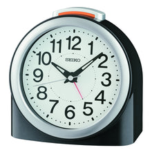 Load image into Gallery viewer, seiko quartz bedside black ascending beep alarm light clock
