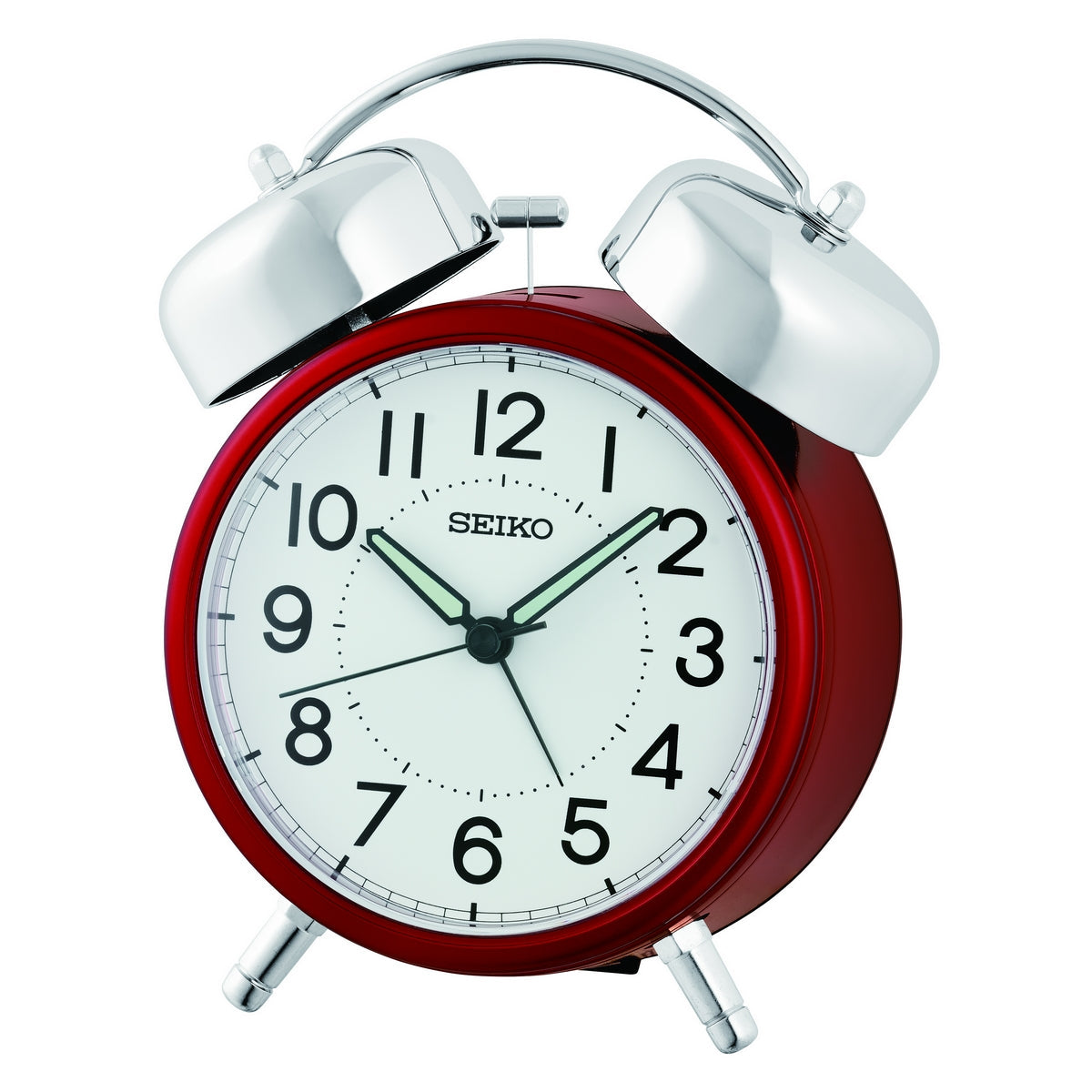 Seiko Alarm Clock White Dial Green Case QHK061W - H2 Hub