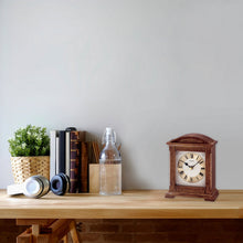 Load image into Gallery viewer, seiko mantel clock oak wood sweep hand
