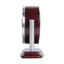 Load image into Gallery viewer, seiko quartz mantel aluminium &amp; wood clock
