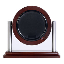 Load image into Gallery viewer, seiko quartz mantel aluminium &amp; wood clock
