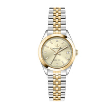 Load image into Gallery viewer, lucien rochat ladies quartz two tone white dial bracelet watch

