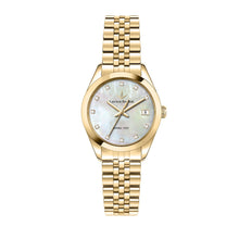 Load image into Gallery viewer, lucien rochat ladies quartz gold plated silver dial bracelet watch
