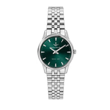 Load image into Gallery viewer, lucien rochat ladies quartz stainless steel green dial bracelet watch

