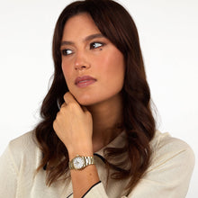 Load image into Gallery viewer, lucien rochat ladies quartz gold plated white dial bracelet watch
