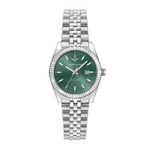Load image into Gallery viewer, lucien rochat ladies quartz stainless steel green dial bracelet watch

