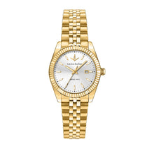 Load image into Gallery viewer, lucien rochat ladies quartz gold plated silver dial bracelet watch
