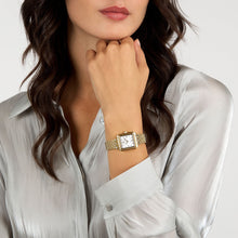Load image into Gallery viewer, lucien rochat ladies quartz gold plated white dial bracelet watch
