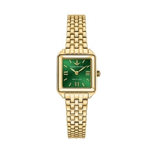 Load image into Gallery viewer, lucien rochat aurorae 24x30mm 2h green dial gold plated bracelet
